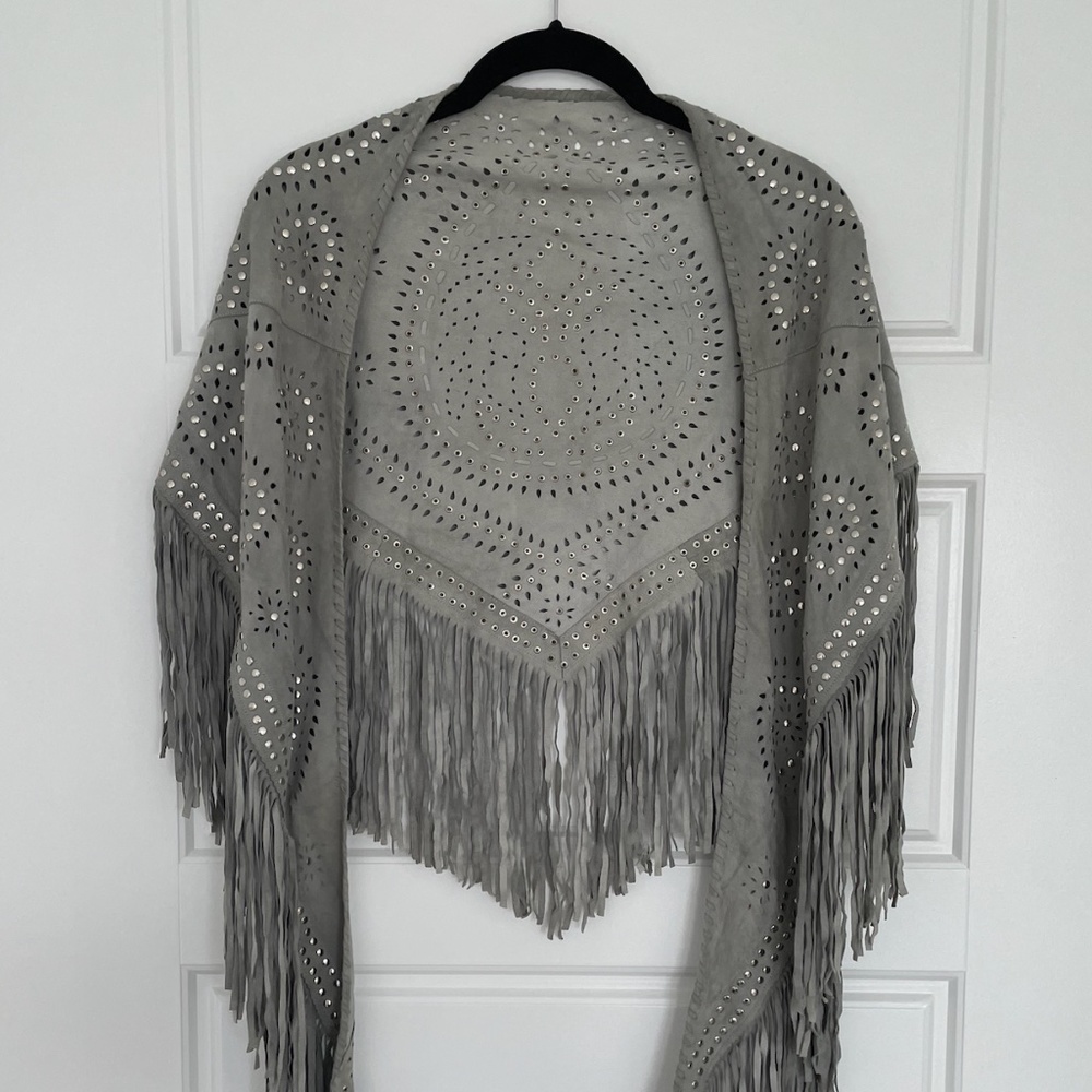 Suede Fringe Wrap